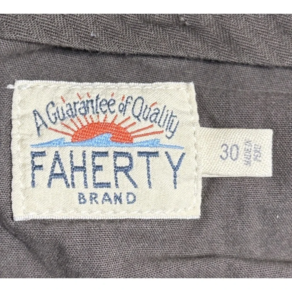 Faherty Shorts Men's Size 30 Gray Flat‎ Front Chino